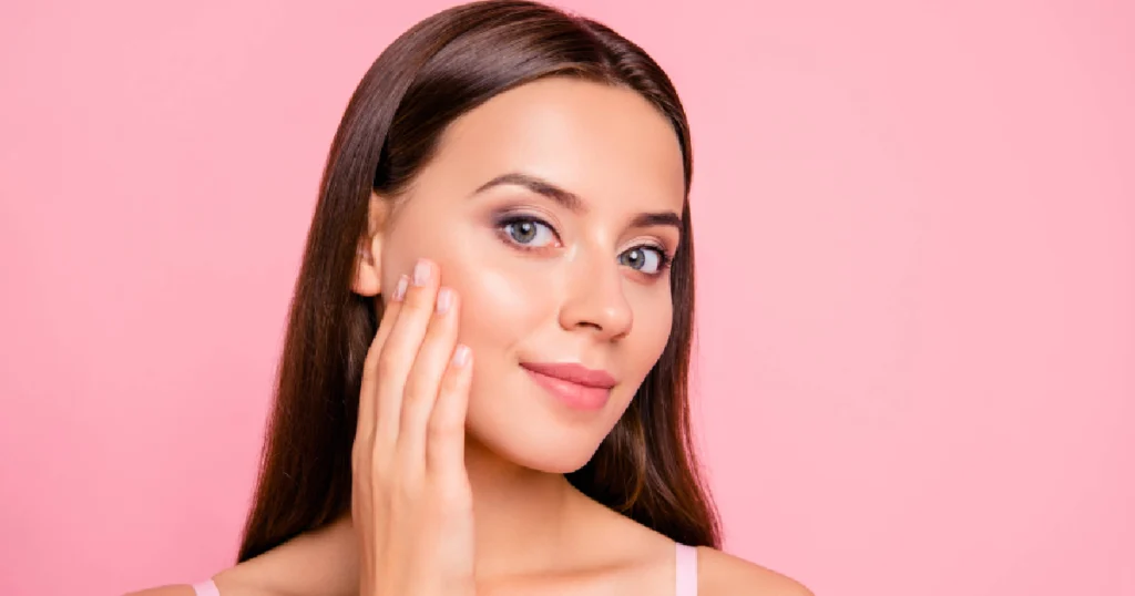 A women showing her face after mirapeel (6-in-1 Facial System) in Meridian, ID